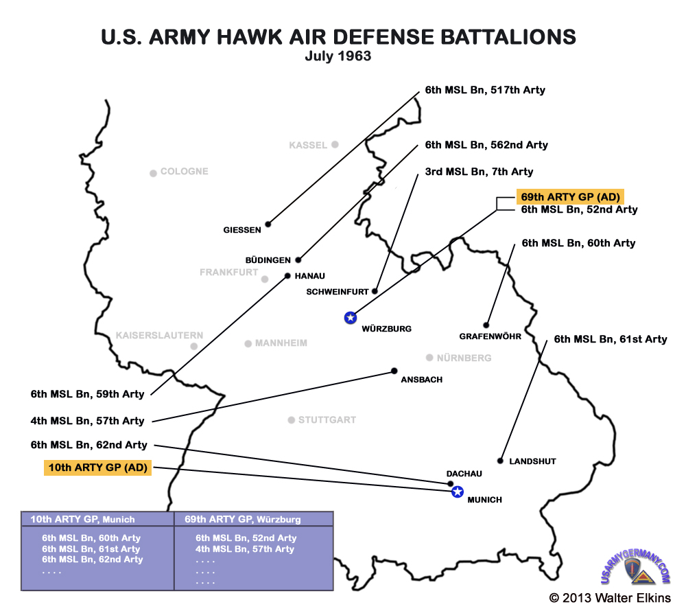 USAREUR Org Charts HAWK Air Defense